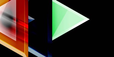 3D üçgen vektör en az arka plan tasarımı, geometrik soyut poster tasarımı