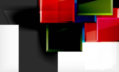 Parlak renkli kare şekil blokları geometrik arka plan