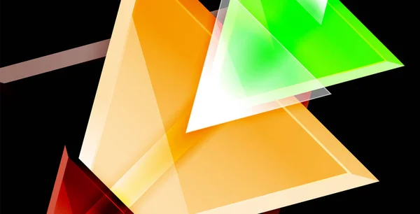 3d triangular vector minimalista diseño de fondo abstracto, diseño geométrico cartel abstracto — Vector de stock