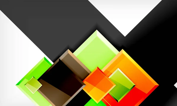 Quadrados de cores futurista fundo abstrato —  Vetores de Stock