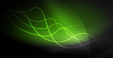 Koyu, parlak hareket, sihirli alan ışık parlayan soyut dalga. Techno arka plan