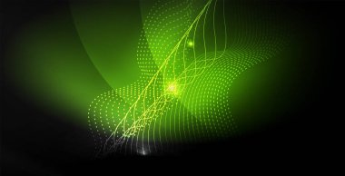 Parlak parlak parlayan Neon dalgalar