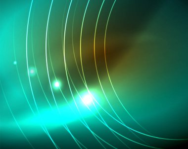 Parlak çevrelerin parlayan soyut arka plan