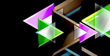 Dinamik üçgen kompozisyon soyut arka plan