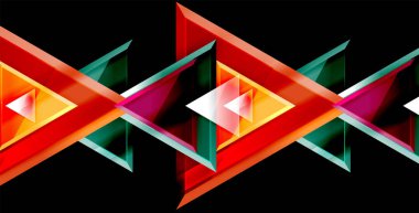 Parlak parlak üçgenler arka plan