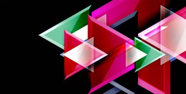 Parlak parlak üçgenler arka plan