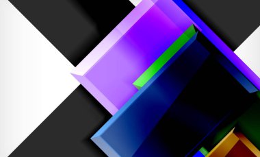 Parlak renkli kare şekil blokları geometrik arka plan