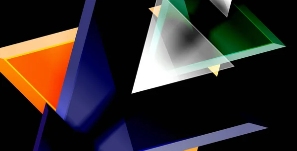 Γυαλιστερό φόντο τρίγωνα — Διανυσματικό Αρχείο