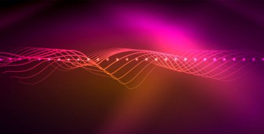 Neon çizgiler parlak parlayan arka plan