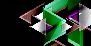 Parlak parlak üçgenler arka plan