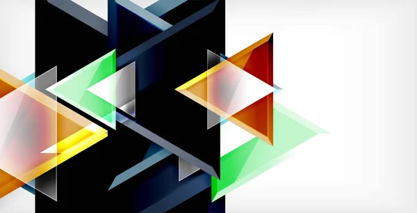 3d vettoriale triangolare minimale disegno astratto sfondo, disegno geometrico poster astratto — Vettoriale Stock