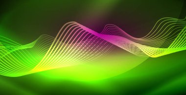 Neon çizgiler parlak parlayan arka plan