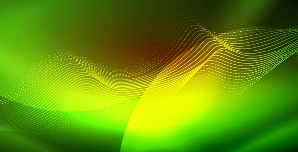 Neon wave background — Stock Vector