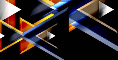 Parlak parlak üçgenler arka plan