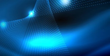 Parlak parlak parlayan Neon dalgalar