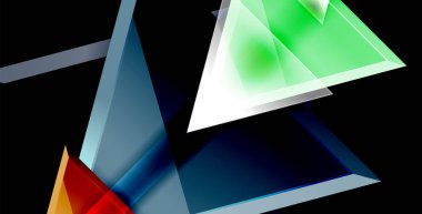 3D üçgen vektör en az arka plan tasarımı, geometrik soyut poster tasarımı