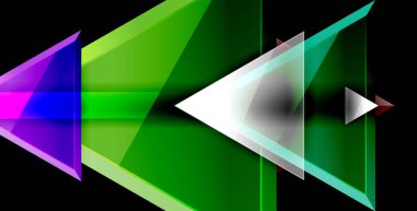 Parlak parlak üçgenler arka plan