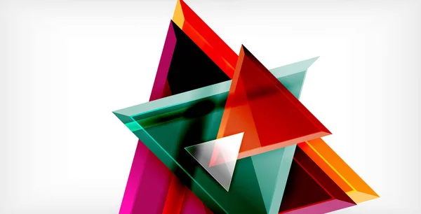 Glänzend glänzende Dreiecke Hintergrund — Stockvektor