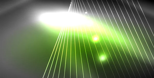 Glänsande glänsande glödande Neon vågen — Stock vektor