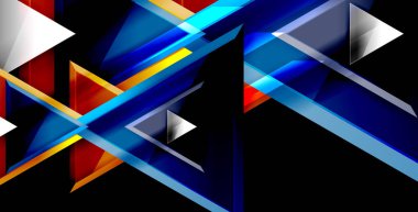 Dinamik üçgen kompozisyon soyut arka plan