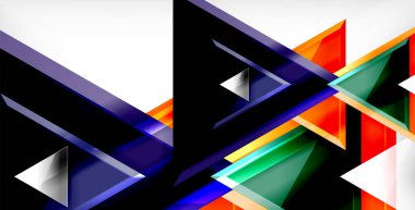 Parlak parlak üçgenler arka plan