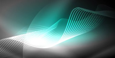 Neon çizgiler parlak parlayan arka plan