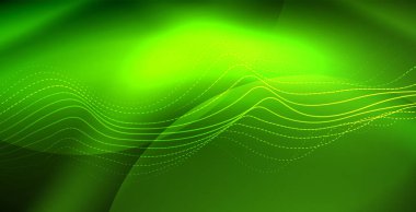 Koyu, parlak hareket, sihirli alan ışık parlayan soyut dalga. Techno arka plan