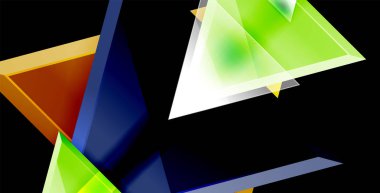 Parlak parlak üçgenler arka plan