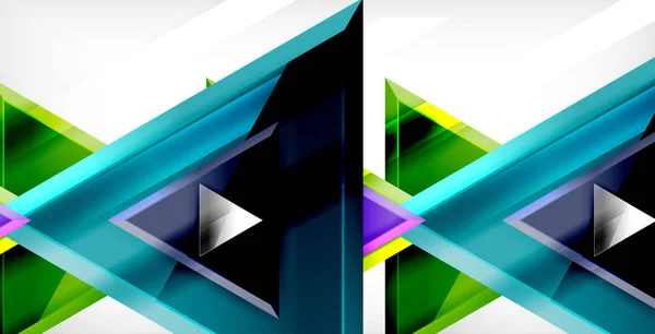 Composition dynamique triangle fond abstrait — Image vectorielle