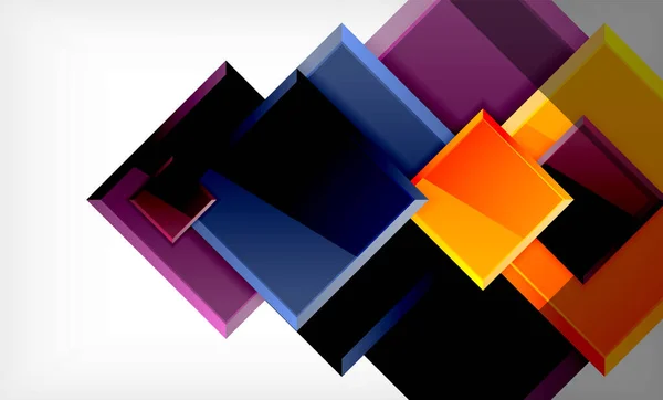 Quadrato colorato e rettangolo blocchi di sfondo — Vettoriale Stock