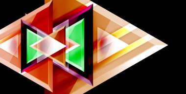 Parlak parlak üçgenler arka plan