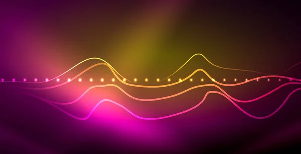 Neon lines shiny glowing background — Stock Vector