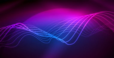 Neon çizgiler parlak parlayan arka plan