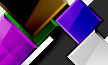 Parlak renkli kare şekil blokları geometrik arka plan