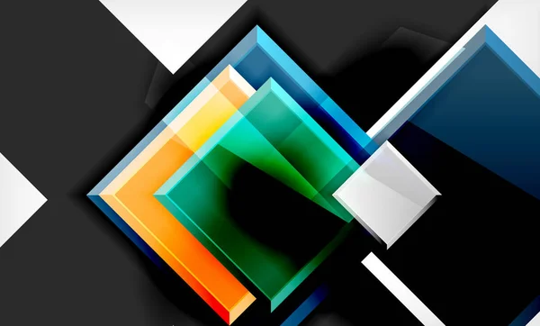 Coloré carré et rectangle blocs fond — Image vectorielle