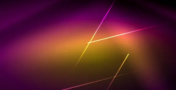 Neón líneas brillantes, concepto de luz espacio de energía mágica, fondo abstracto fondo de pantalla de diseño — Vector de stock