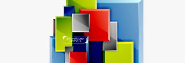 Arka plan, afiş veya logo için soyut kare kompozisyon