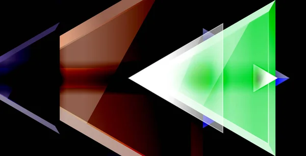 Трехмерный треугольный вектор минимальный абстрактный фон, абстрактный геометрический дизайн плаката — стоковый вектор