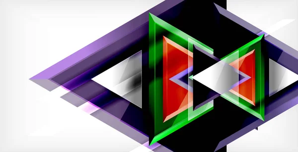 3D-ontwerp van driehoekige vector minimale abstracte achtergrond, abstracte geometrische posterontwerp — Stockvector