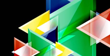 3D üçgen vektör en az arka plan tasarımı, geometrik soyut poster tasarımı