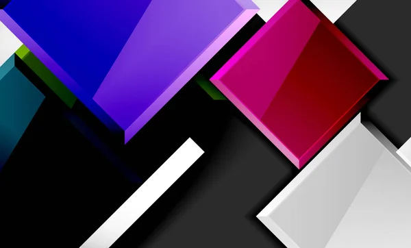 Quadrados de cores futurista fundo abstrato — Vetor de Stock