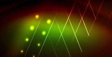 Neon parlayan dalga, sihirli enerji ve ışık arka plan