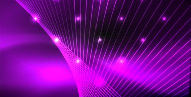 Neon renkli soyut çizgiler