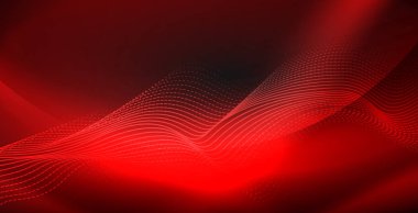 Koyu, parlak hareket, sihirli alan ışık parlayan soyut dalga. Techno arka plan