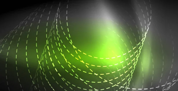 抽象的な線、現代的な背景と輝く光沢のあるネオンの色 — ストックベクタ