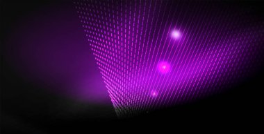 Parlak parlak parlayan Neon dalgalar