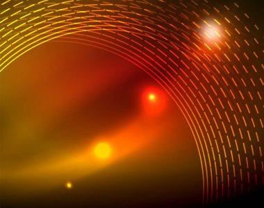 Parlak çevrelerin parlayan soyut arka plan