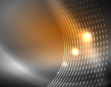 Neon renk parlayan ışıkları ile karanlık alan soyut arka plan