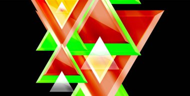 Parlak parlak üçgenler arka plan