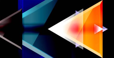 3D üçgen vektör en az arka plan tasarımı, geometrik soyut poster tasarımı